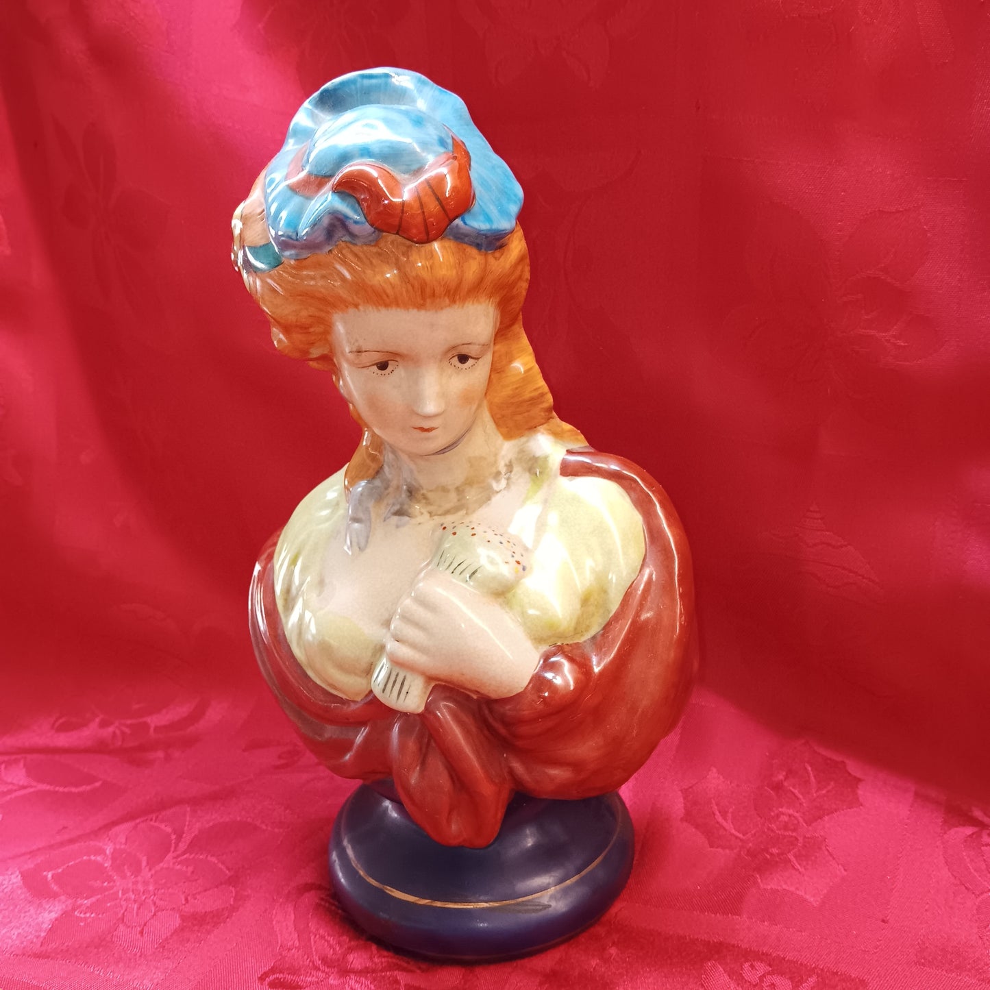 Mid 20th Century Ceramic French Lady Bust-Jantiques LLC.