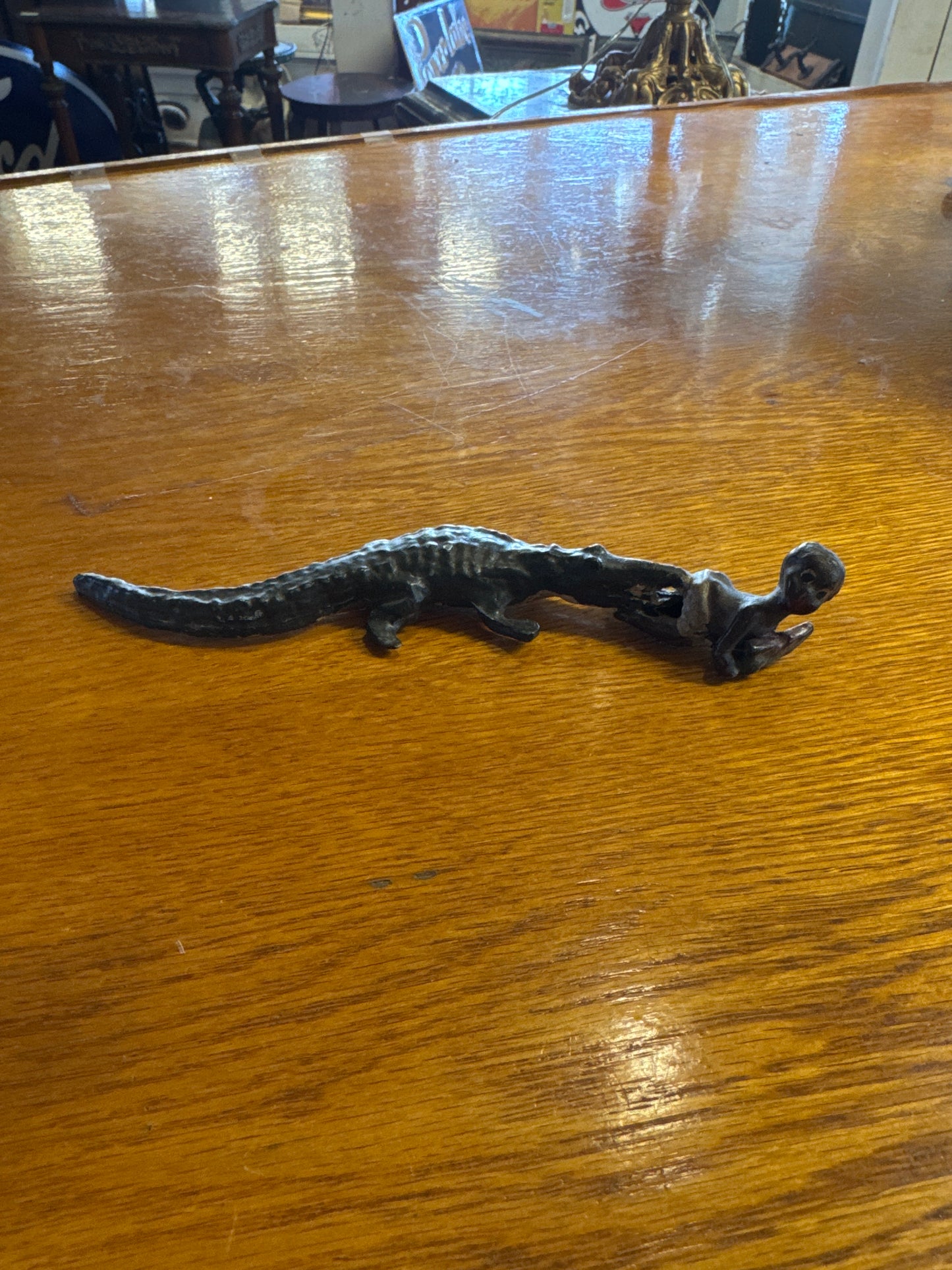 Lead Black Americana Alligator Baby