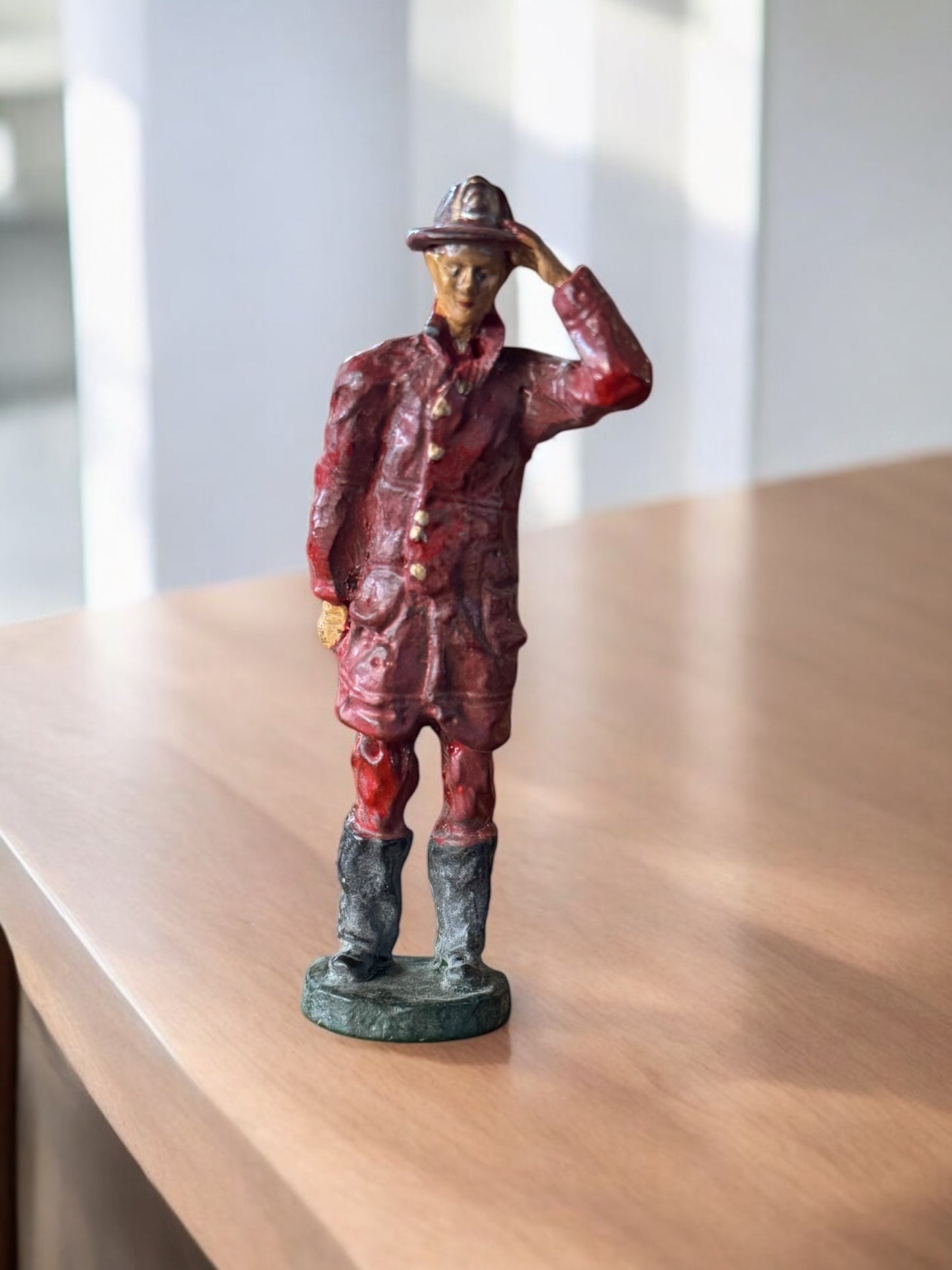 Vintage Lead Red Fireman