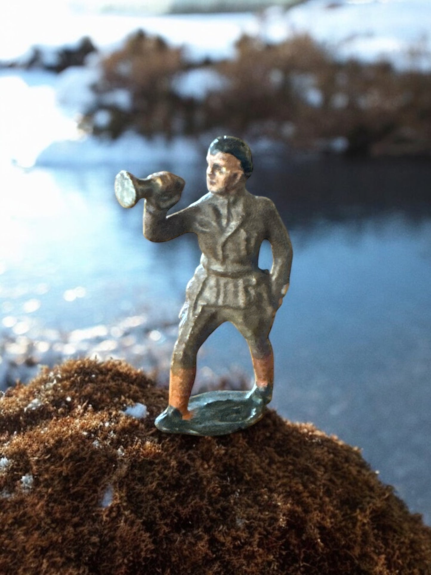 Vintage Lead Soldier with Trumpet