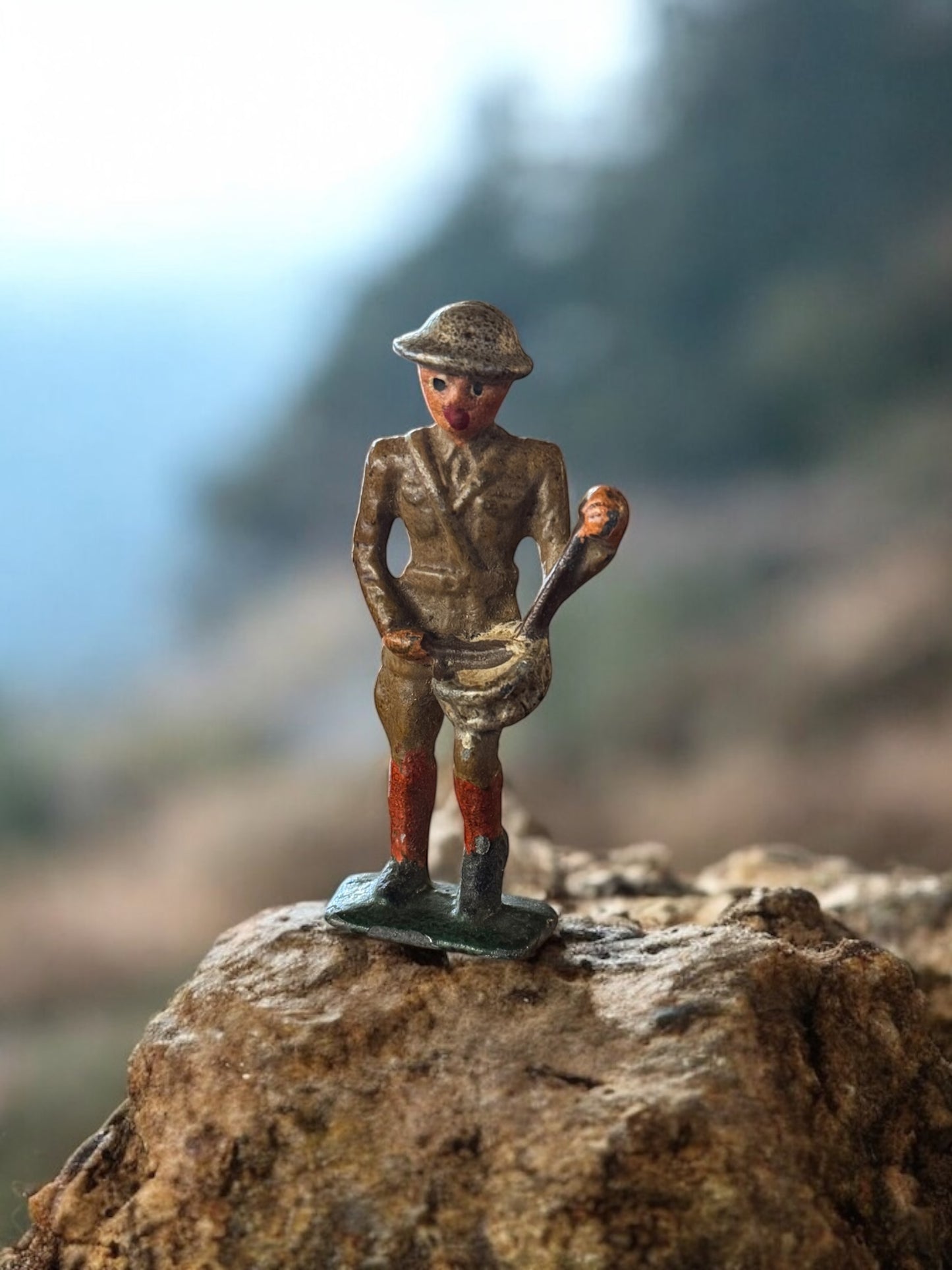 Vintage Lead Soldier with drum