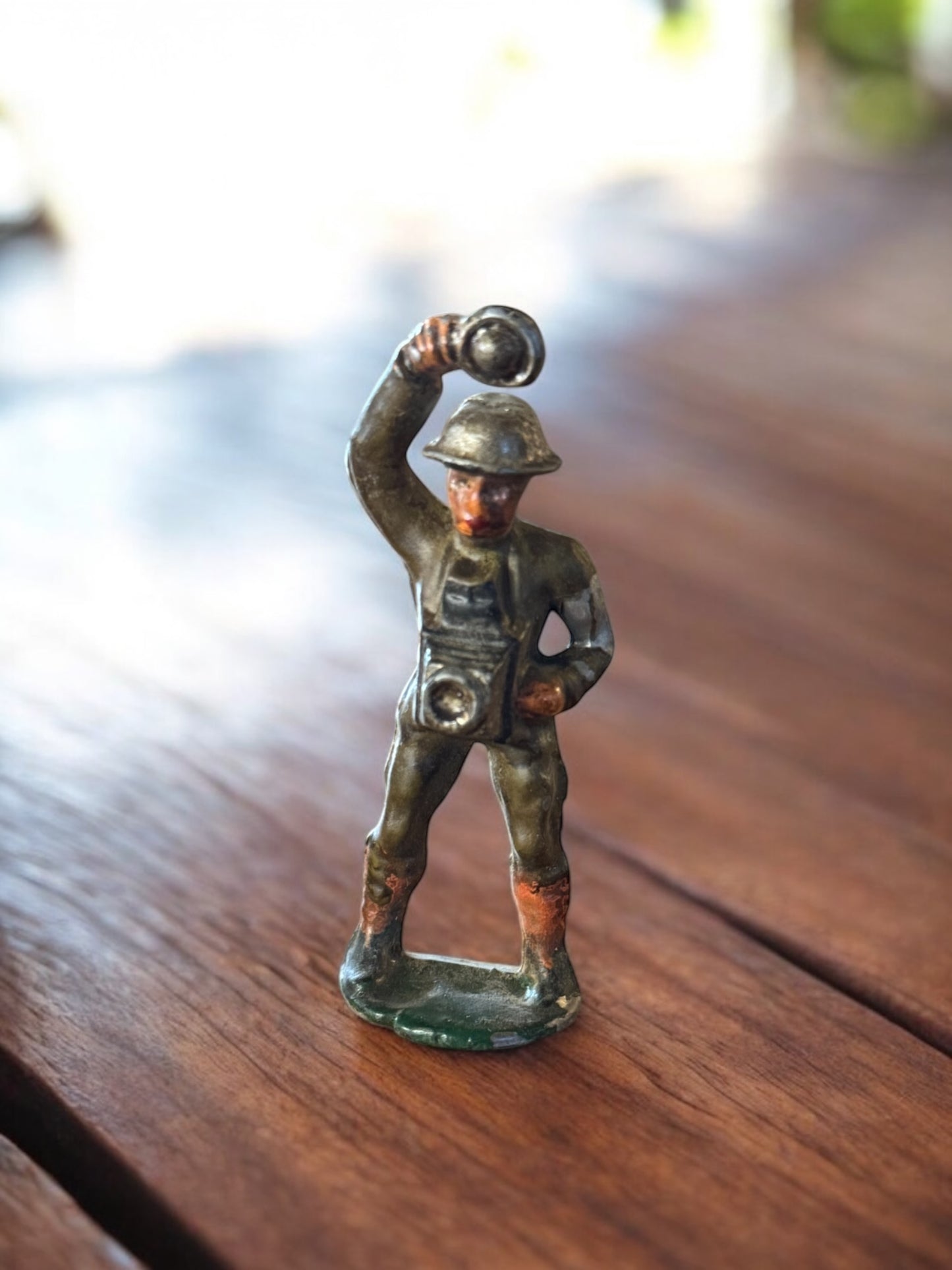 Vintage Lead Soldier with camera and light