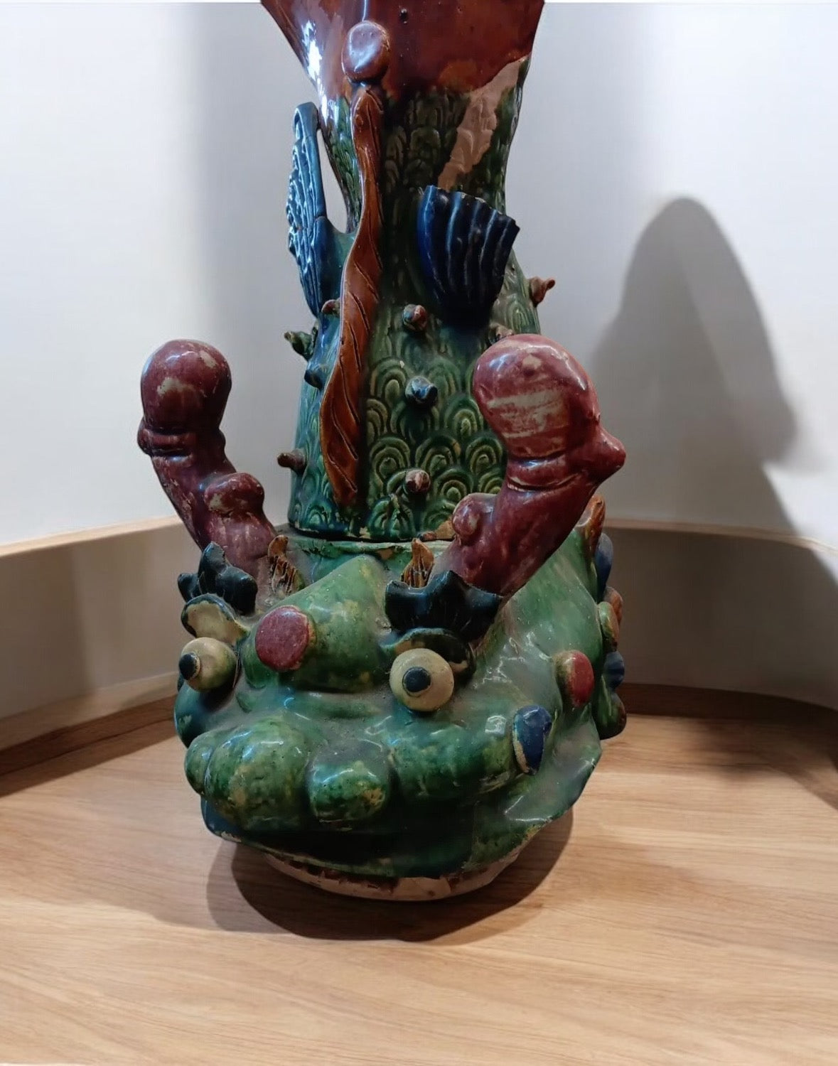 Majolica Foo Fish Sculptures-Jantiques LLC.