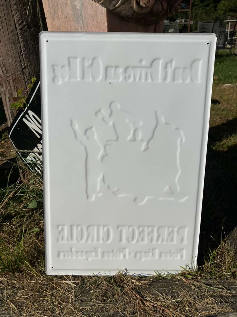 Vintage Style “Don’t Drive an Oil Hog” Metal Sign