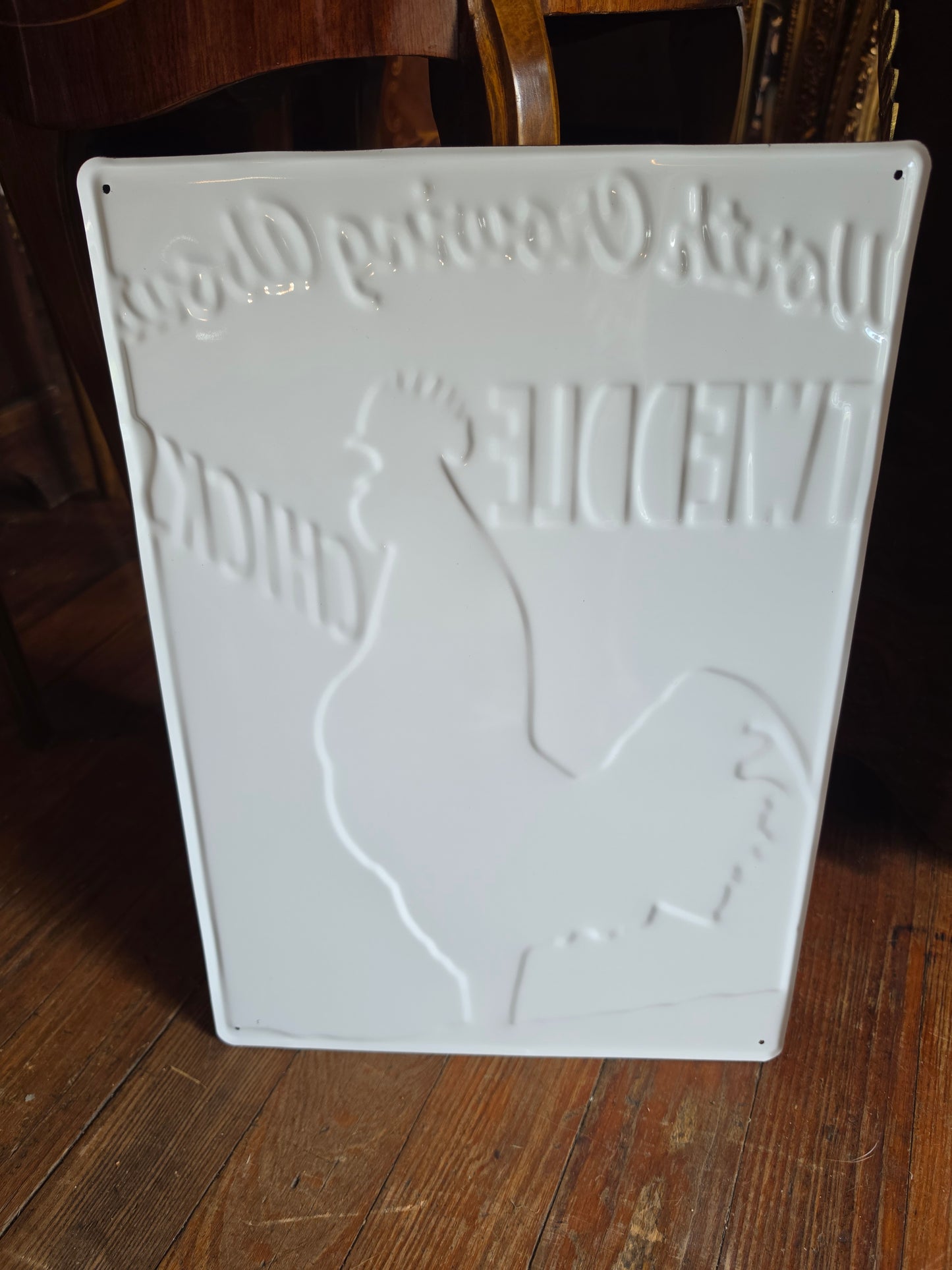 Tweddle Chick's metal sign