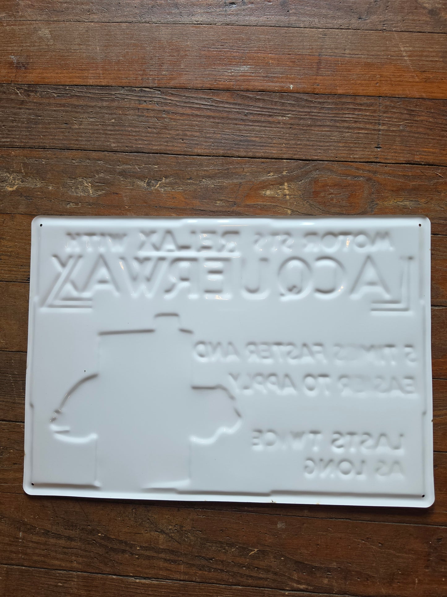 LACQUERWAX Metal sign