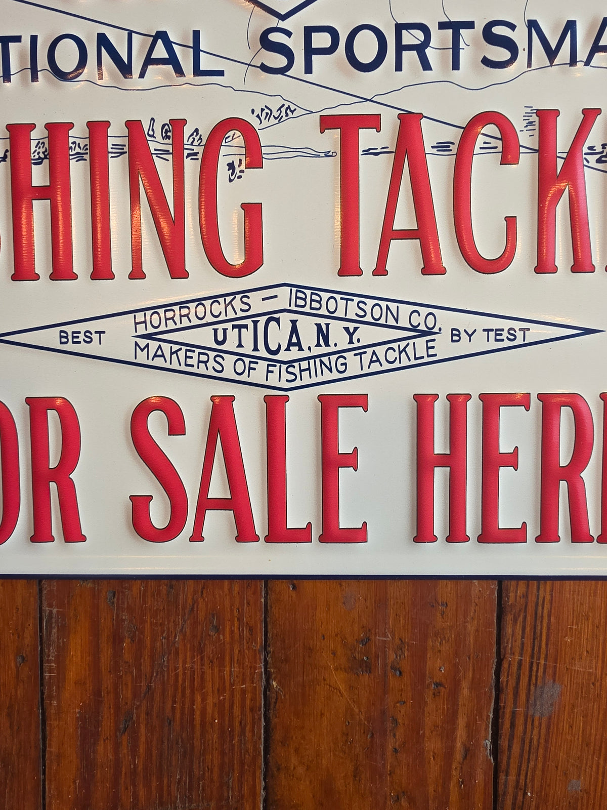 Fishing Tackle For Sale metal sign