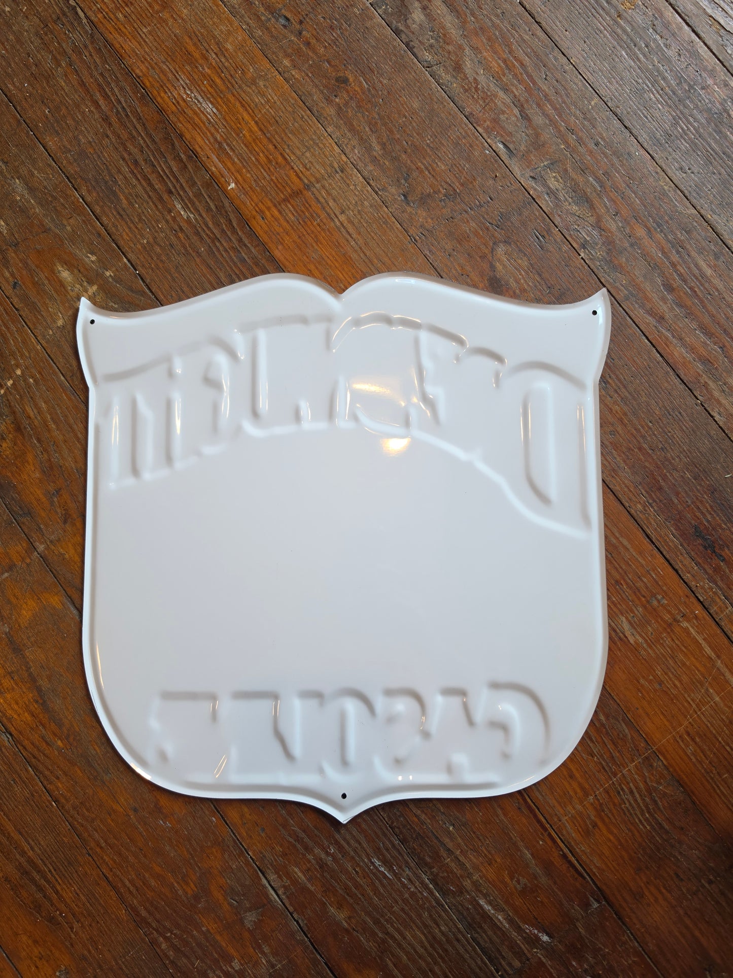 Dreadnaught Gasoline metal sign