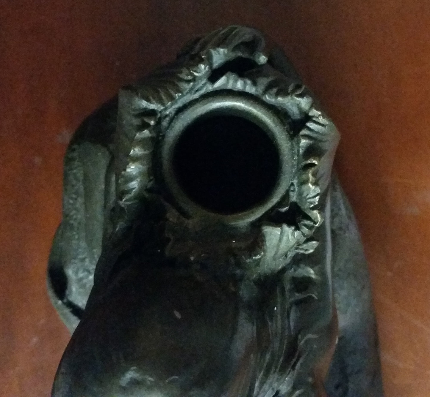 Bronze Candle Holder - Nude Lady on Rock-Jantiques LLC.