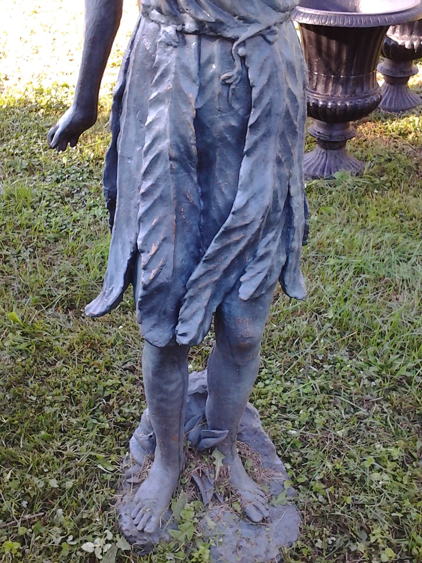 Cast Iron Statue - Pair of Green Pixie Fairy-Jantiques LLC.