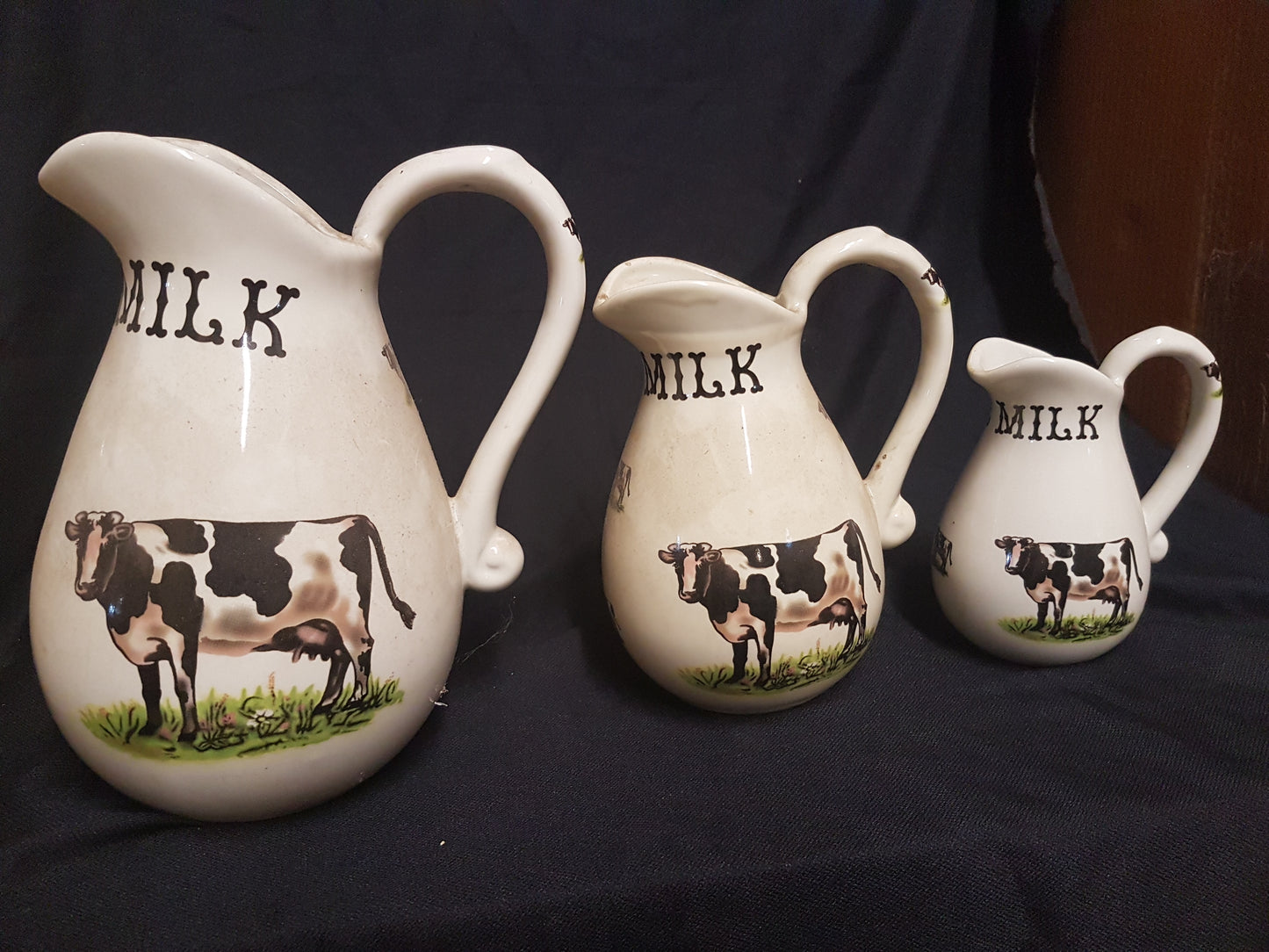 Milk Jar Round ( 3 pieces set)-Jantiques LLC.