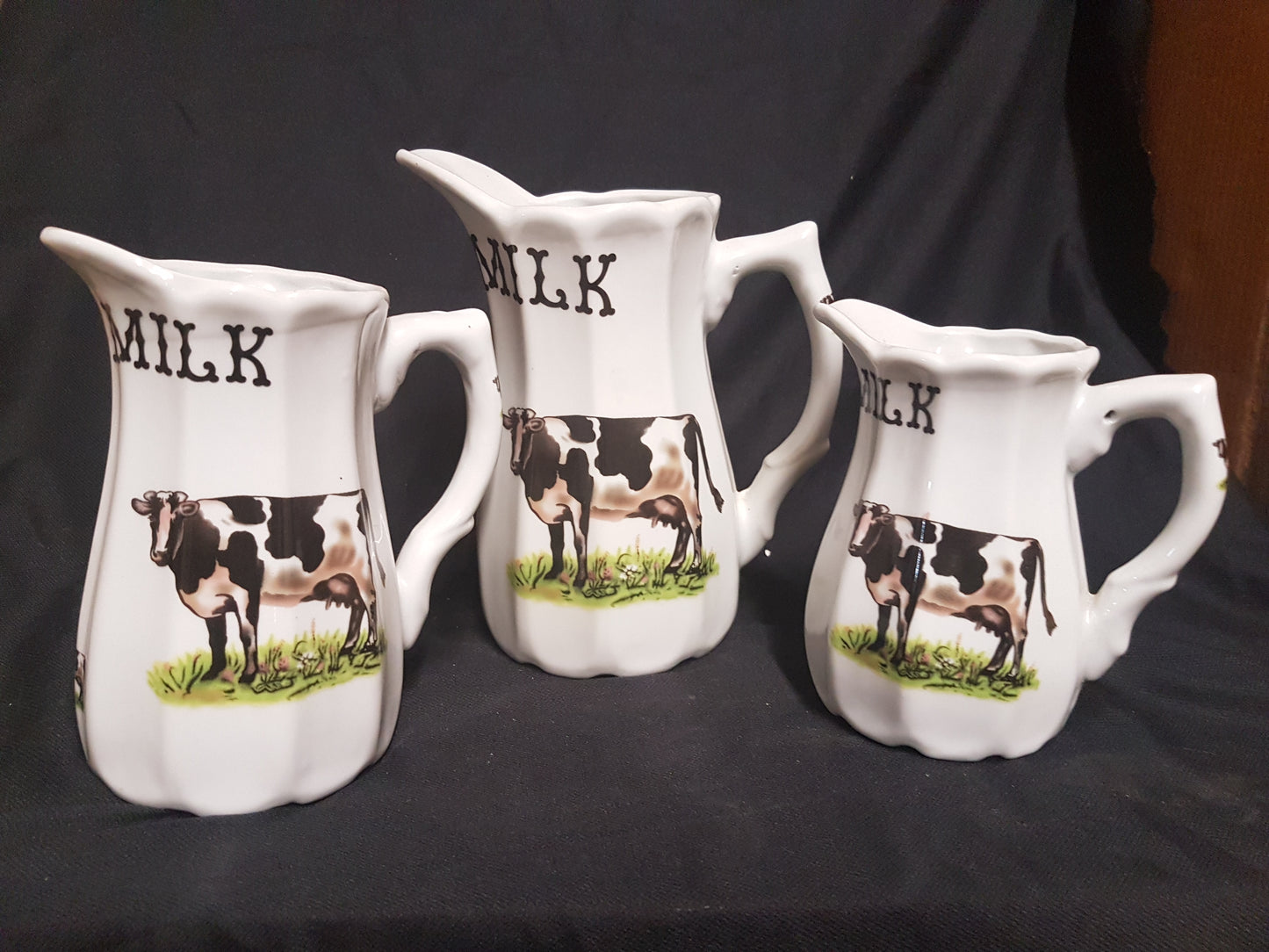 Milk Jar ( 3 pieces set )-Jantiques LLC.