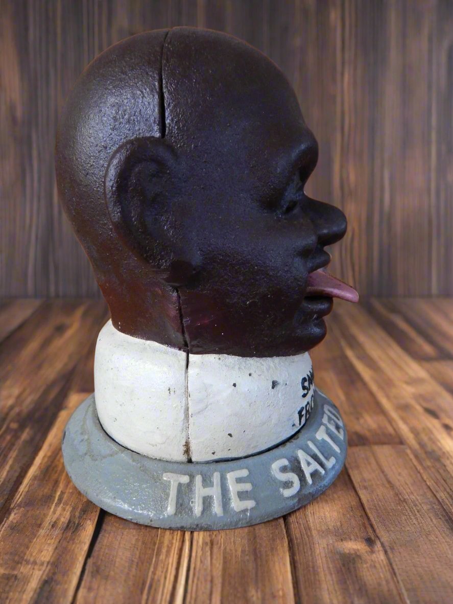 Cast Iron Mechanical Bank - "Smilin' Sam From Alabam'"-Jantiques LLC.