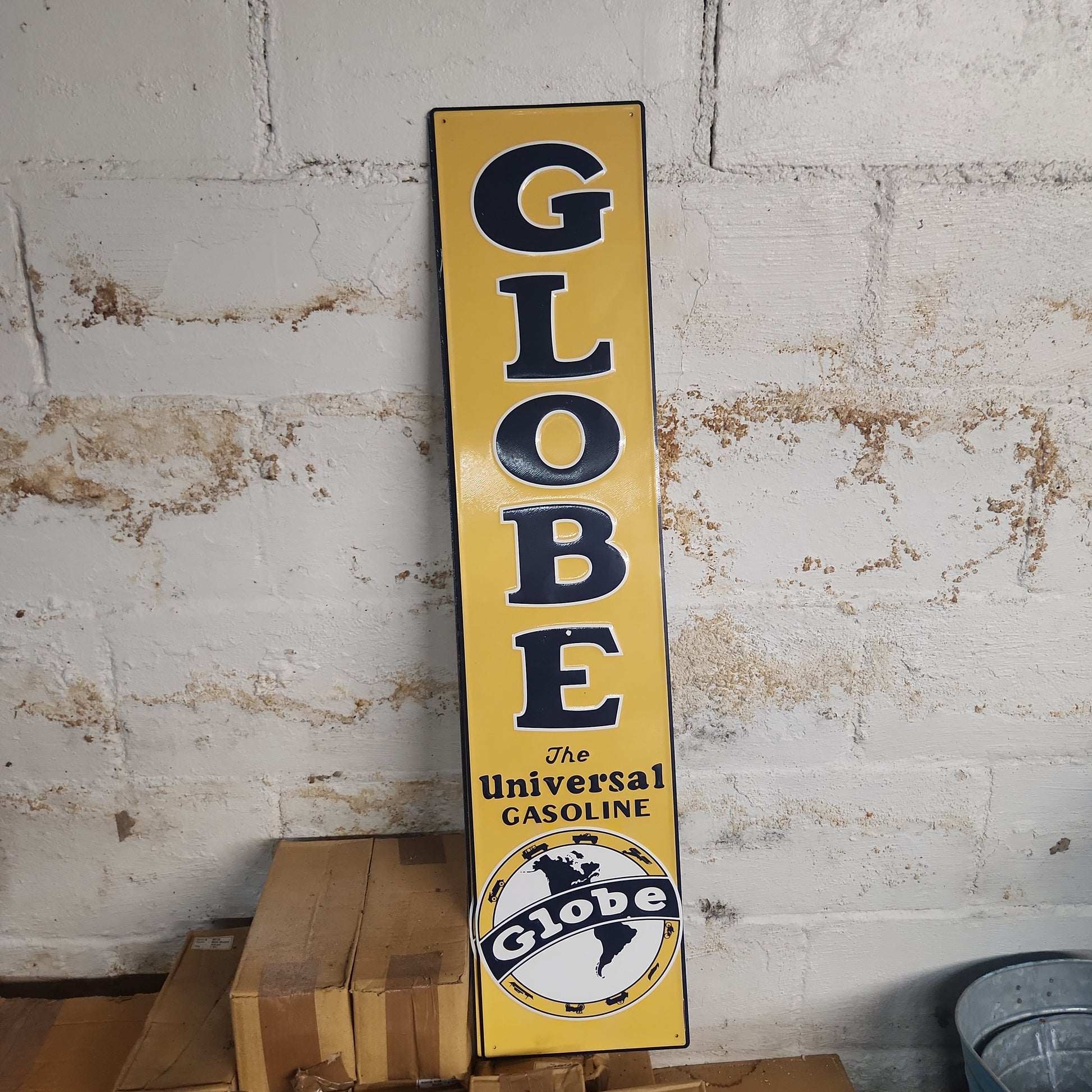 Globe universal gasoline automotive advertising sign-Jantiques LLC.