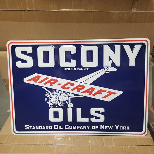 Socony air-craft automotive advertising sign-Jantiques LLC.