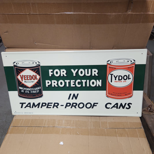 Veedol tydol oil automotive advertising sign-Jantiques LLC.