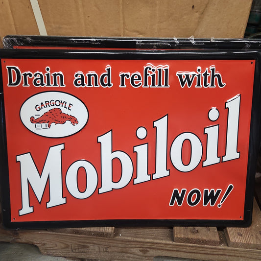 Mobil oil automotive advertising sign-Jantiques LLC.