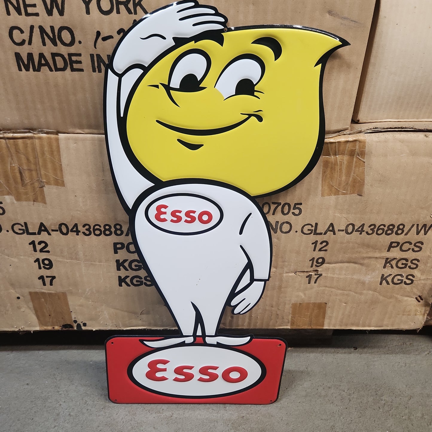 Esso boy automotive advertising sign-Jantiques LLC.