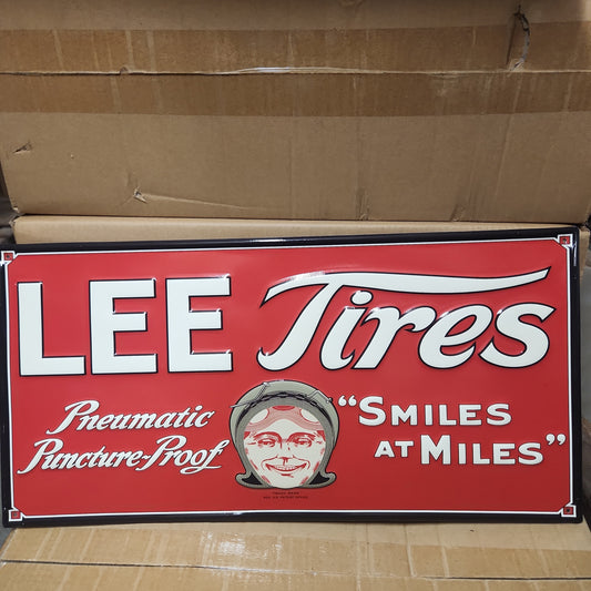 Lee tires automotive advertising sign-Jantiques LLC.