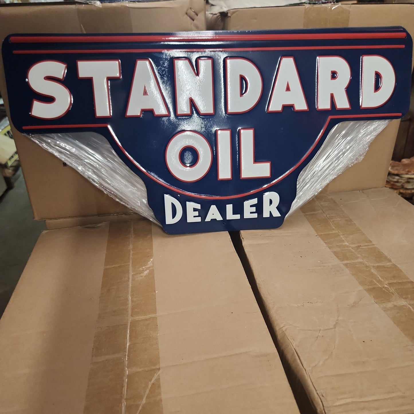 Standard oil dealer automotive advertising sign-Jantiques LLC.