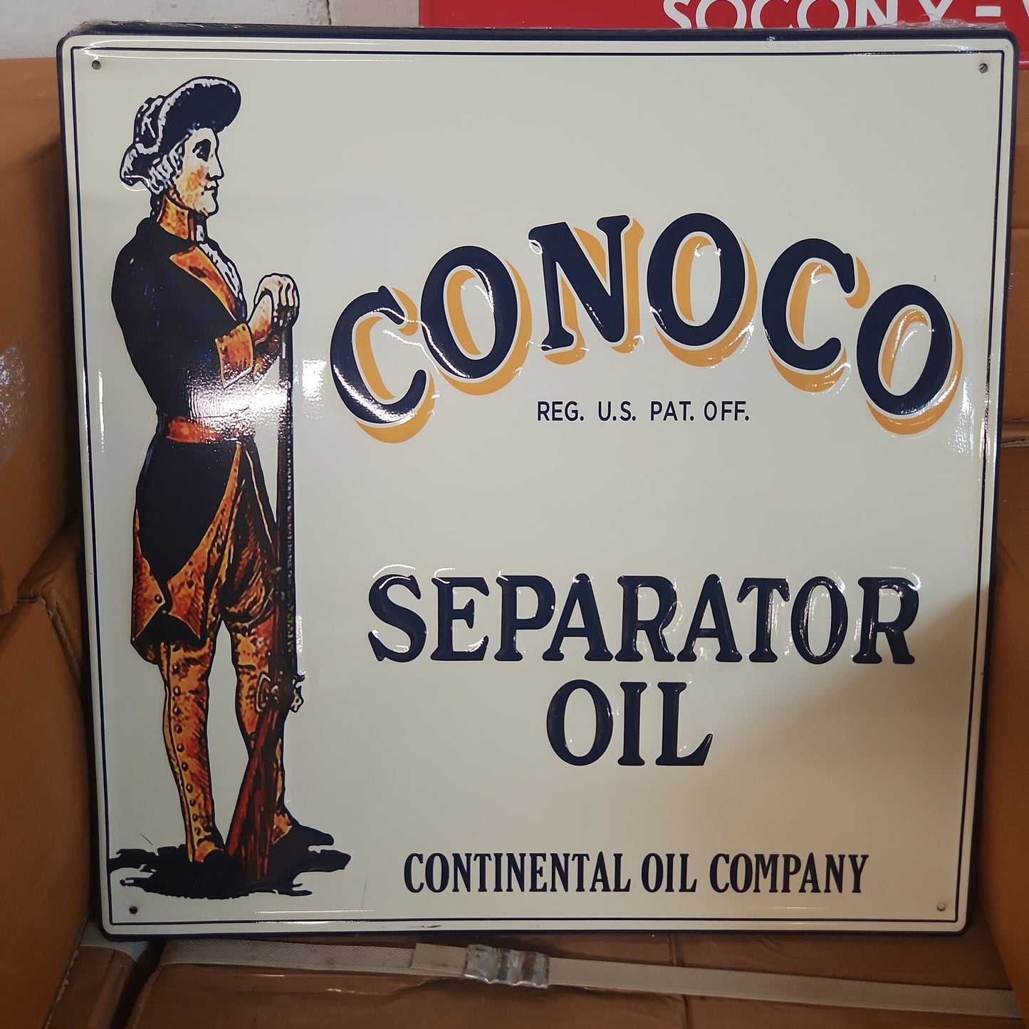 Conoco separator oil automotive advertising sign-Jantiques LLC.