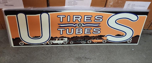 Tires tube long automotive advertising sign-Jantiques LLC.