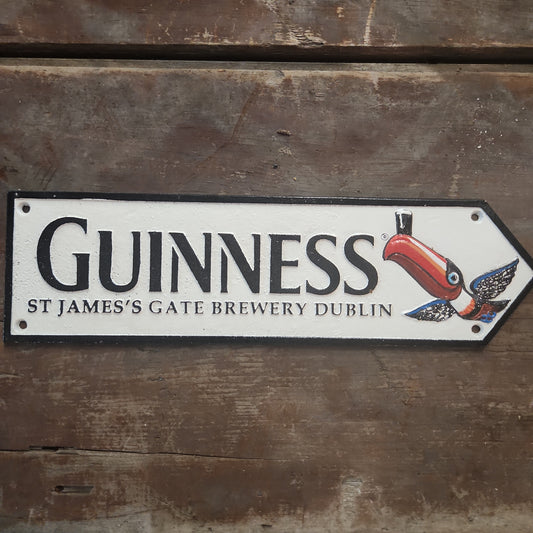 Guiness cast iron sign.-Jantiques LLC.