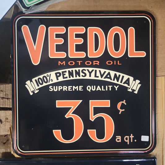 Veedol motor oil automotive advertising sign-Jantiques LLC.