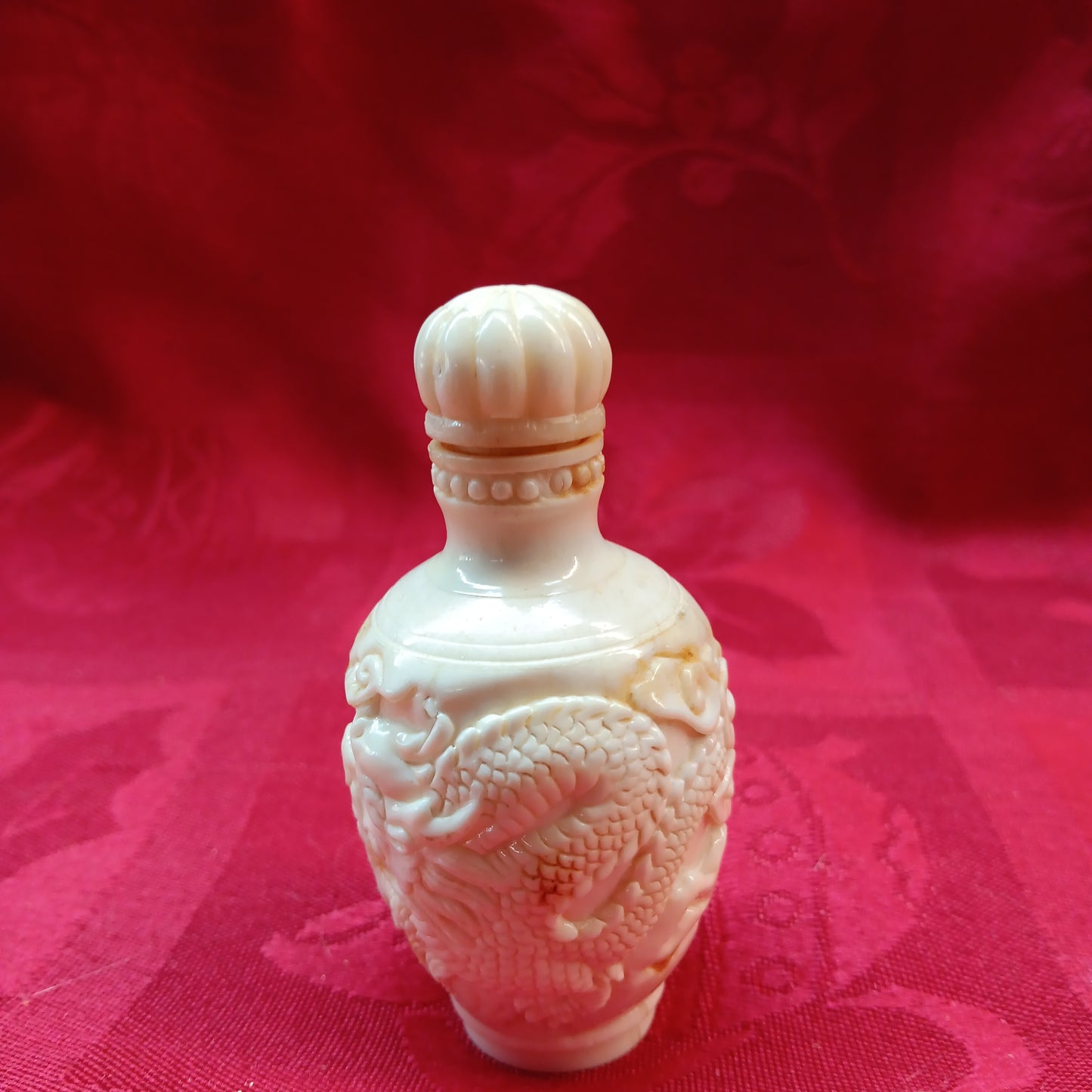 Handcarved bone snuff bottle-Jantiques LLC.