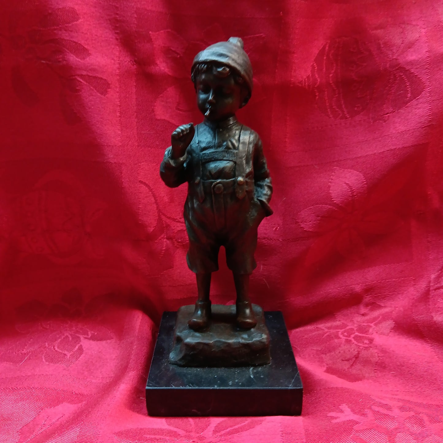 J. Schmidt-Felling "Le Petit Fumeur" Bronze Statue-Jantiques LLC.