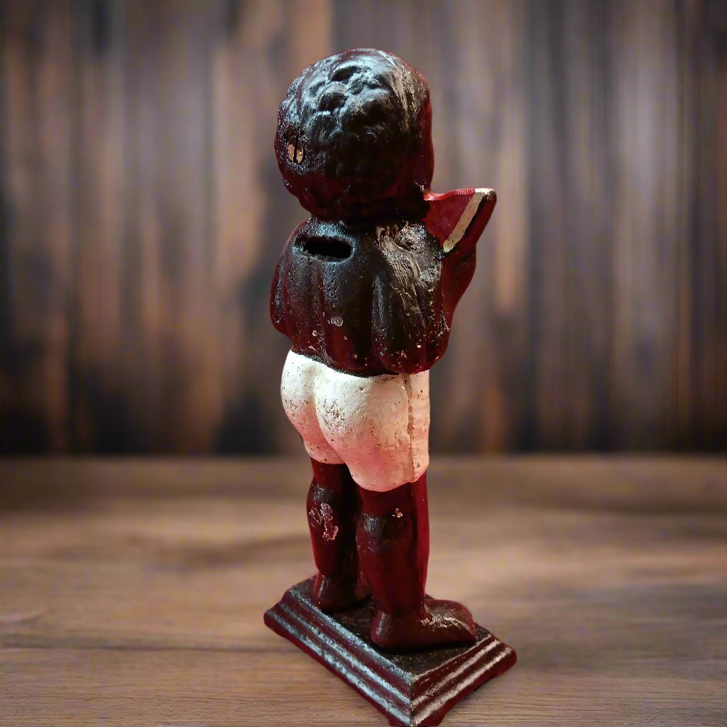 Americana Cast Iron Bank - Americana Boy Eating Watermelon-Jantiques LLC.