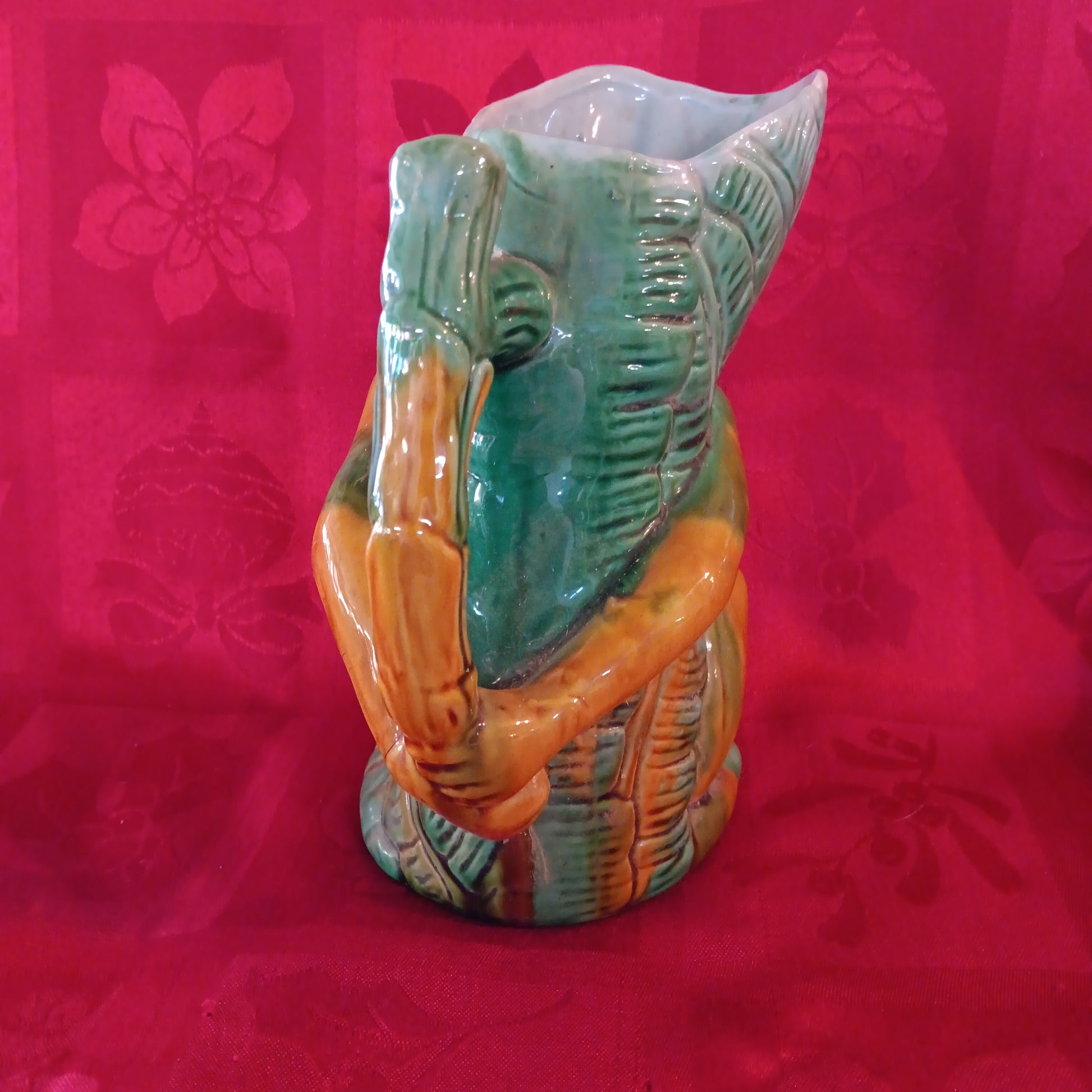 Majolica Monkey Pour Pitcher-Jantiques LLC.