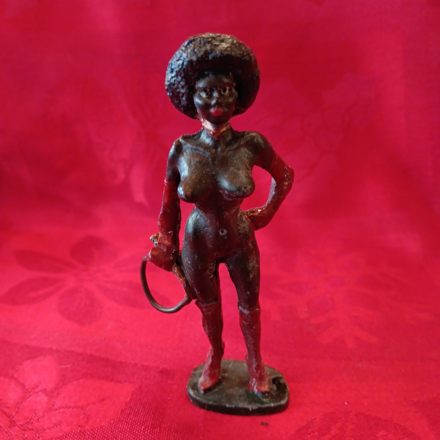 Lead Erotic Black Americana Woman With Whip-Jantiques LLC.