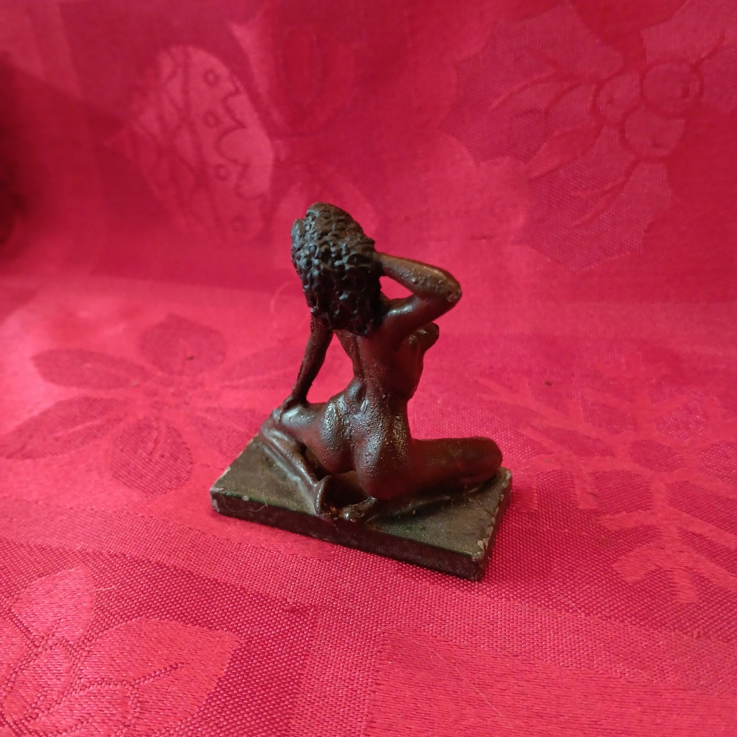 Lead Erotic Black Americana Naked Woman on Knees-Jantiques LLC.