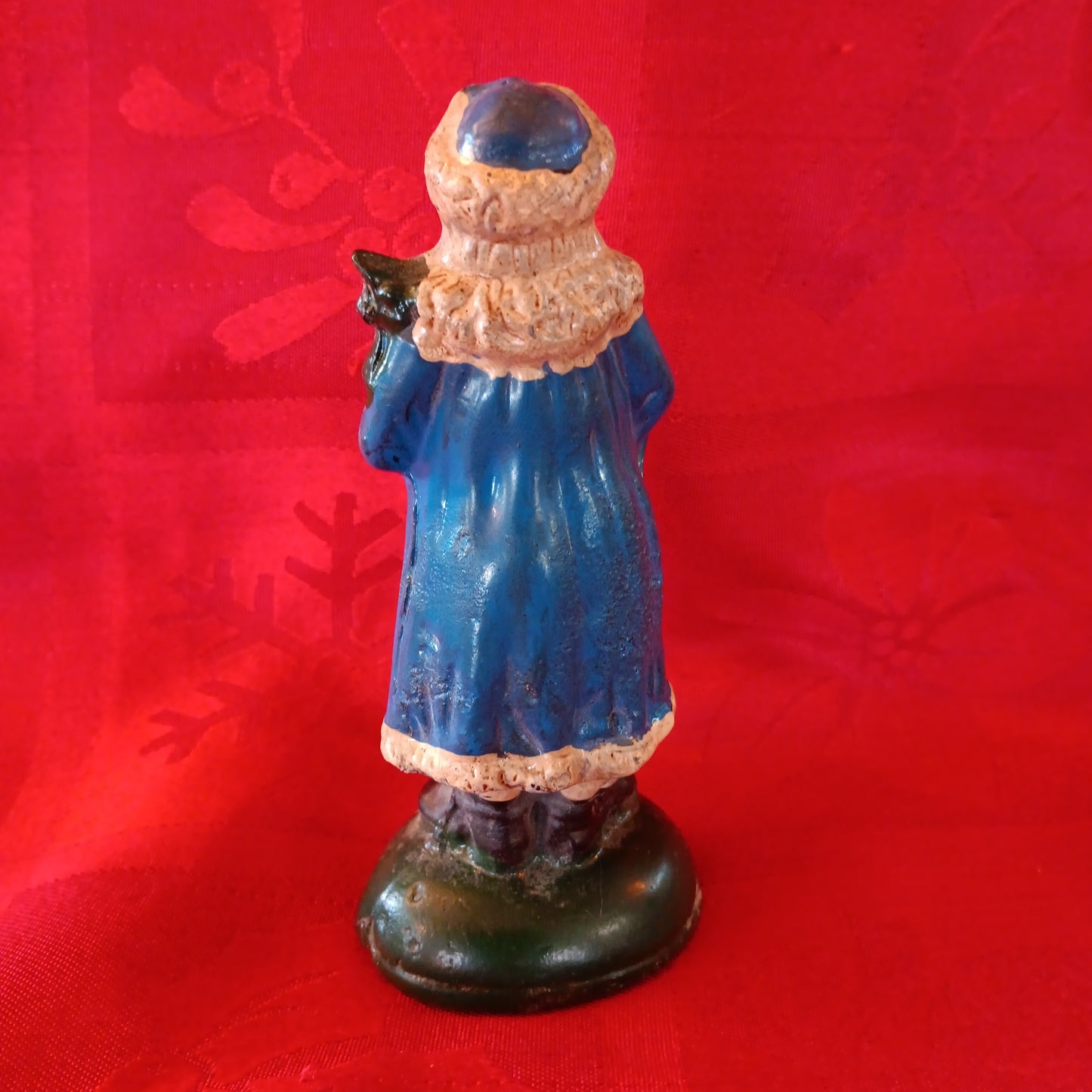 Lead Blue Santa Claus 1904-Jantiques LLC.