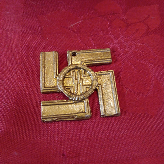 Lead WWII Natzi Swastika Pin / Pendant Badge-Jantiques LLC.