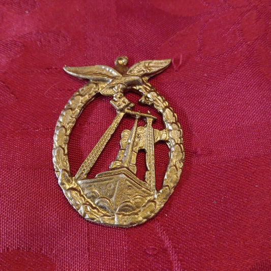 Lead WWII Natzi Eagle Swastika Pendant Badge-Jantiques LLC.