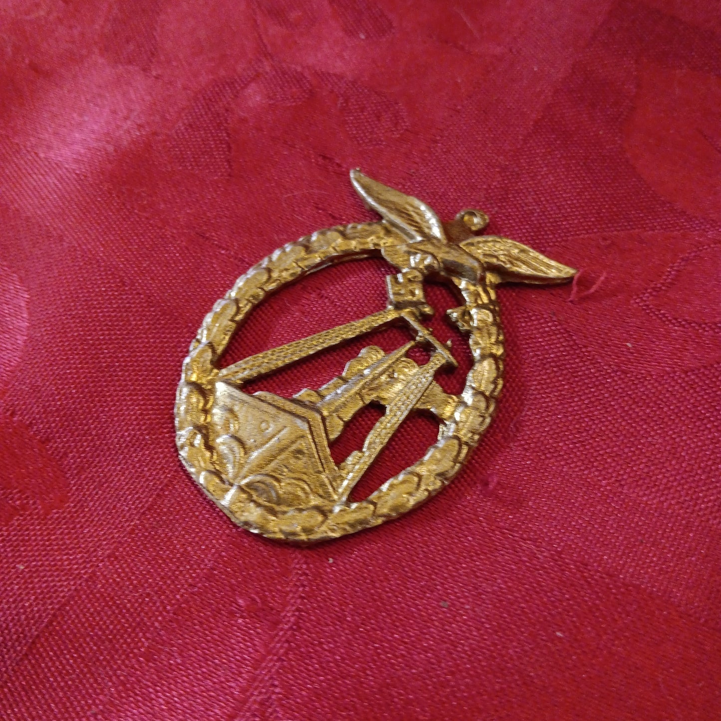 Lead WWII Natzi Eagle Swastika Pendant Badge-Jantiques LLC.