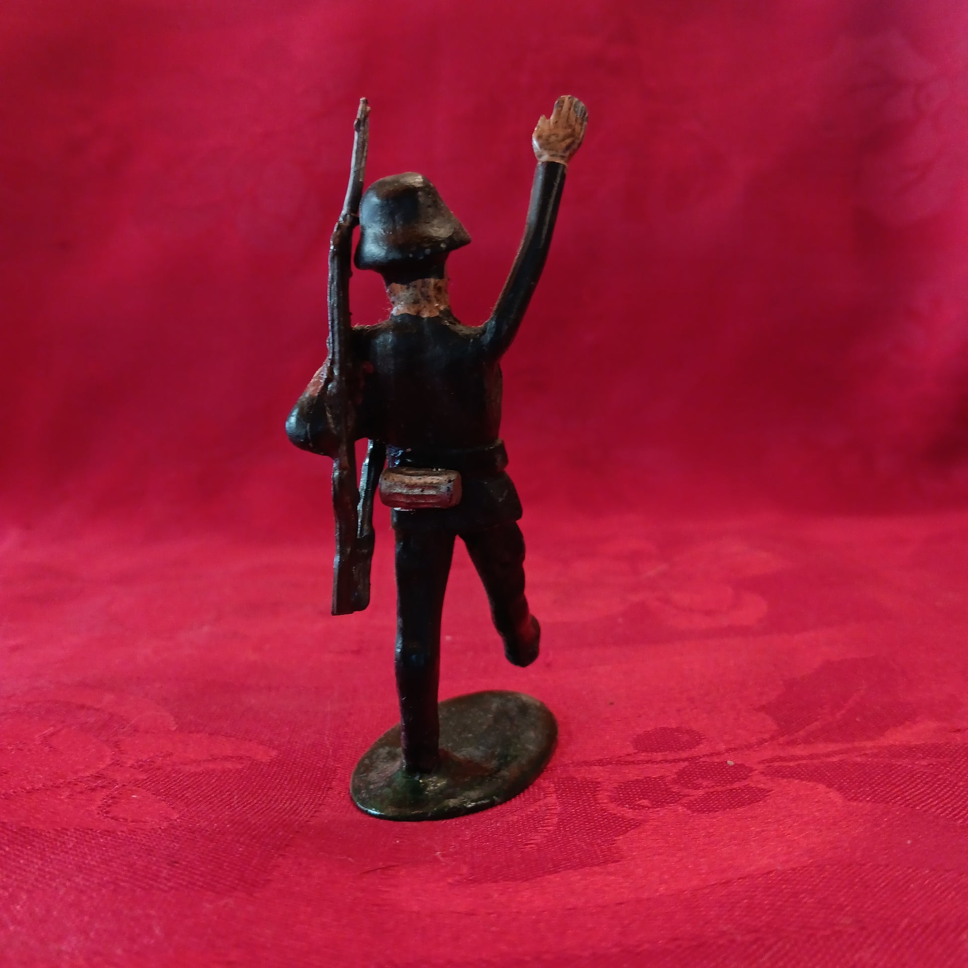 Lead WWII Natzi German Marching Soldier with Bayonet-Jantiques LLC.