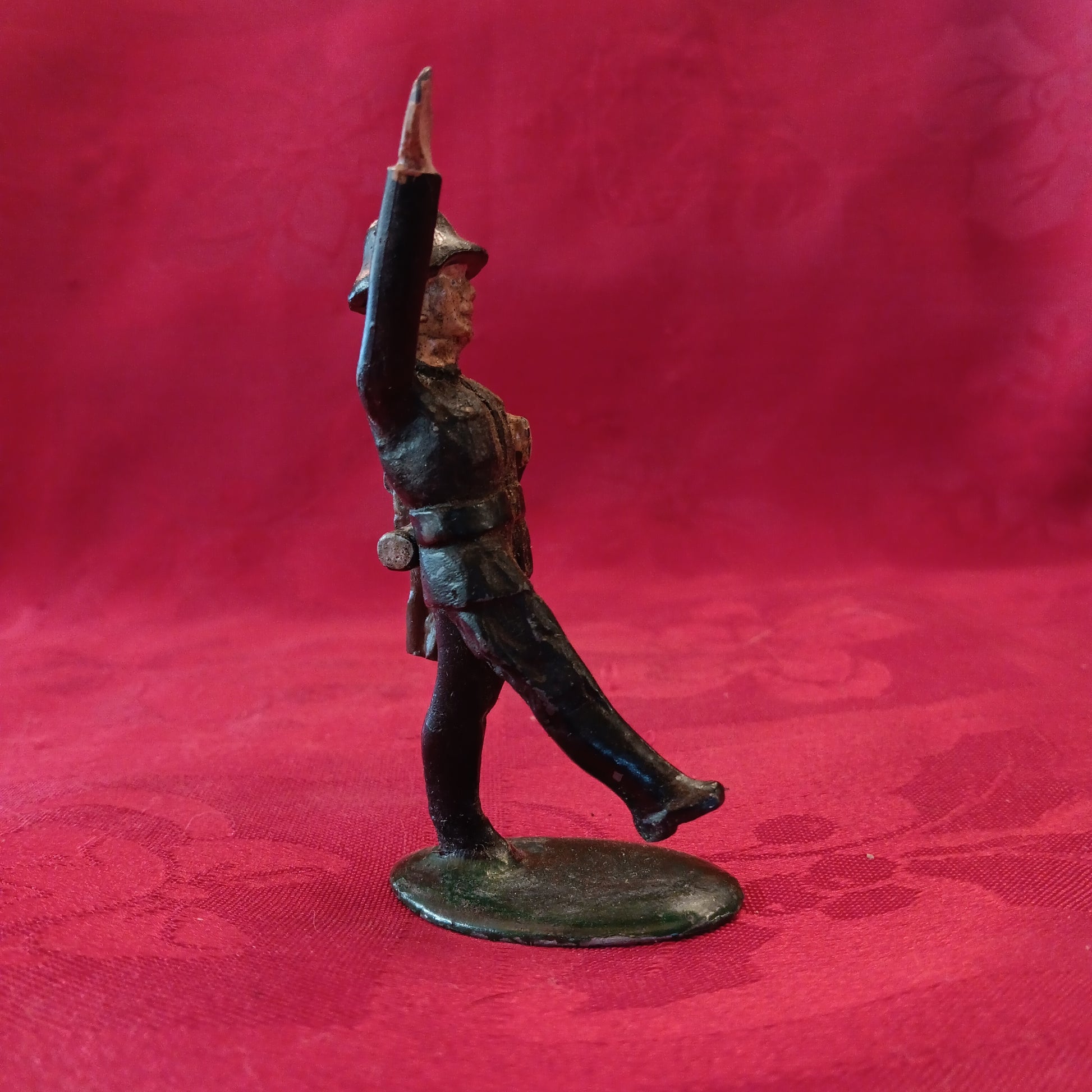 Lead WWII Natzi German Marching Soldier with Bayonet-Jantiques LLC.