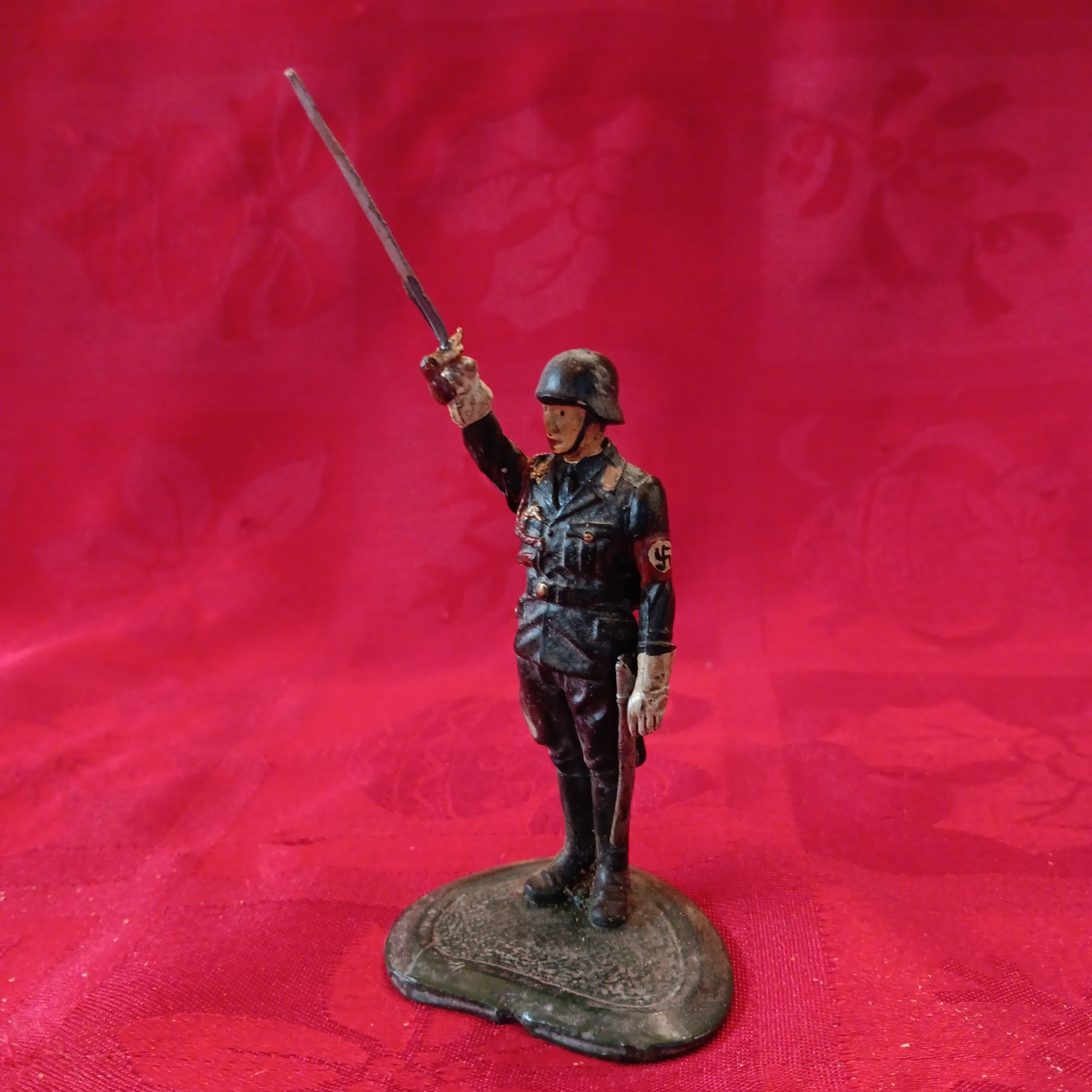 Lead WWII Natzi German Soldier Raising Sword-Jantiques LLC.