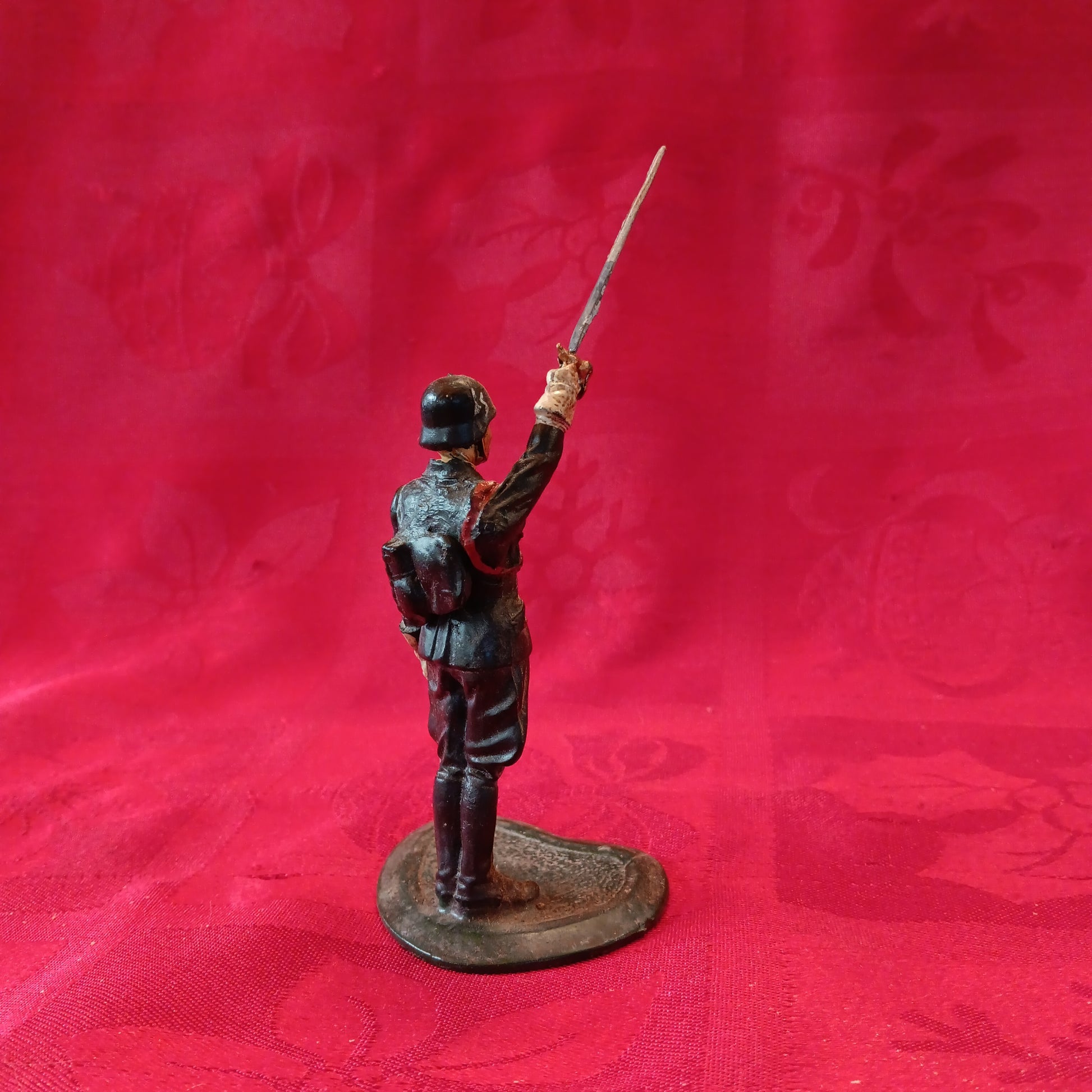 Lead WWII Natzi German Soldier Raising Sword-Jantiques LLC.