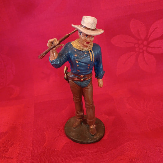 Lead Cowboy with shotgun-Jantiques LLC.