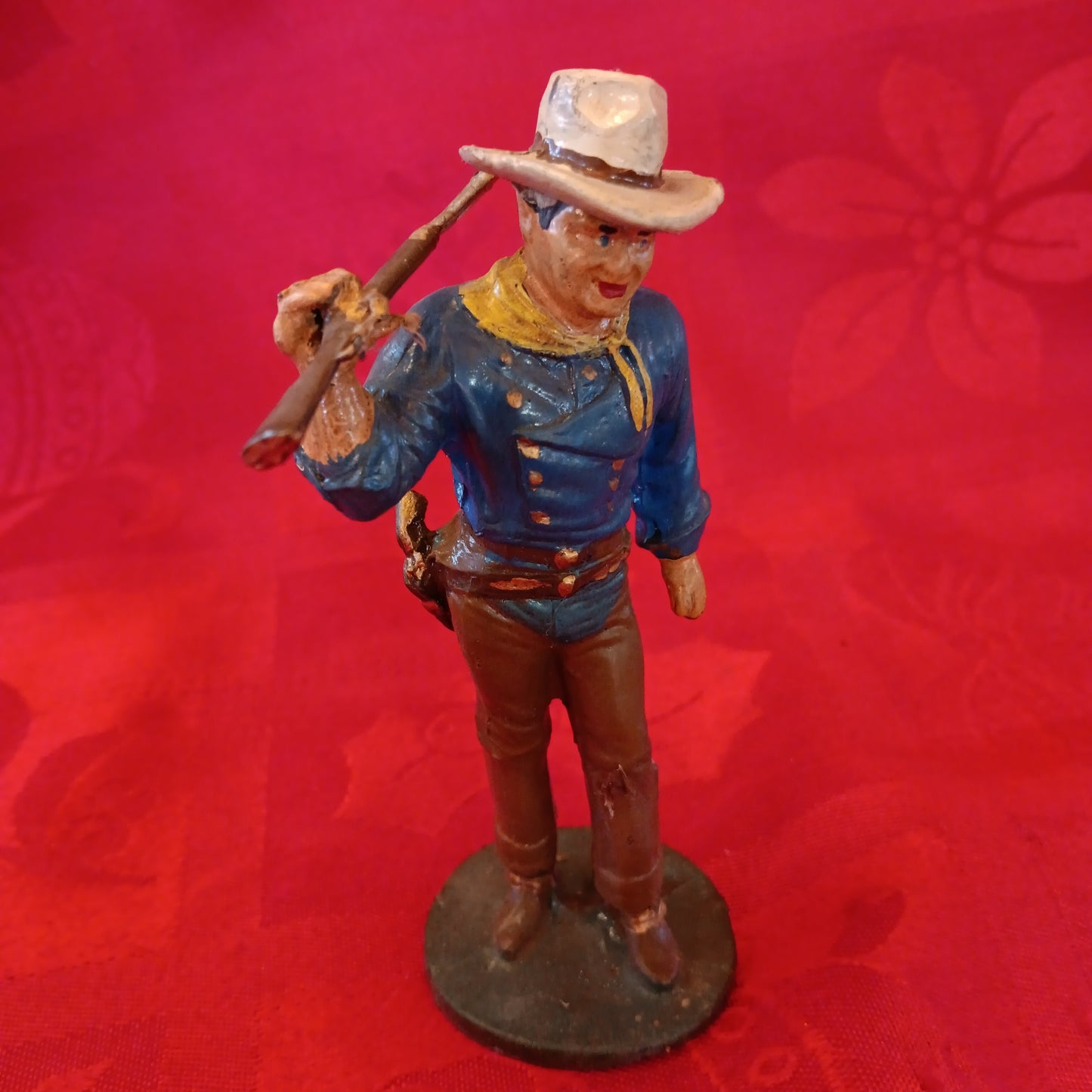 Lead Cowboy with shotgun-Jantiques LLC.