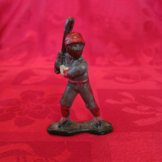 Lead Black Americana Md Red Baseball Player Batter-Jantiques LLC.