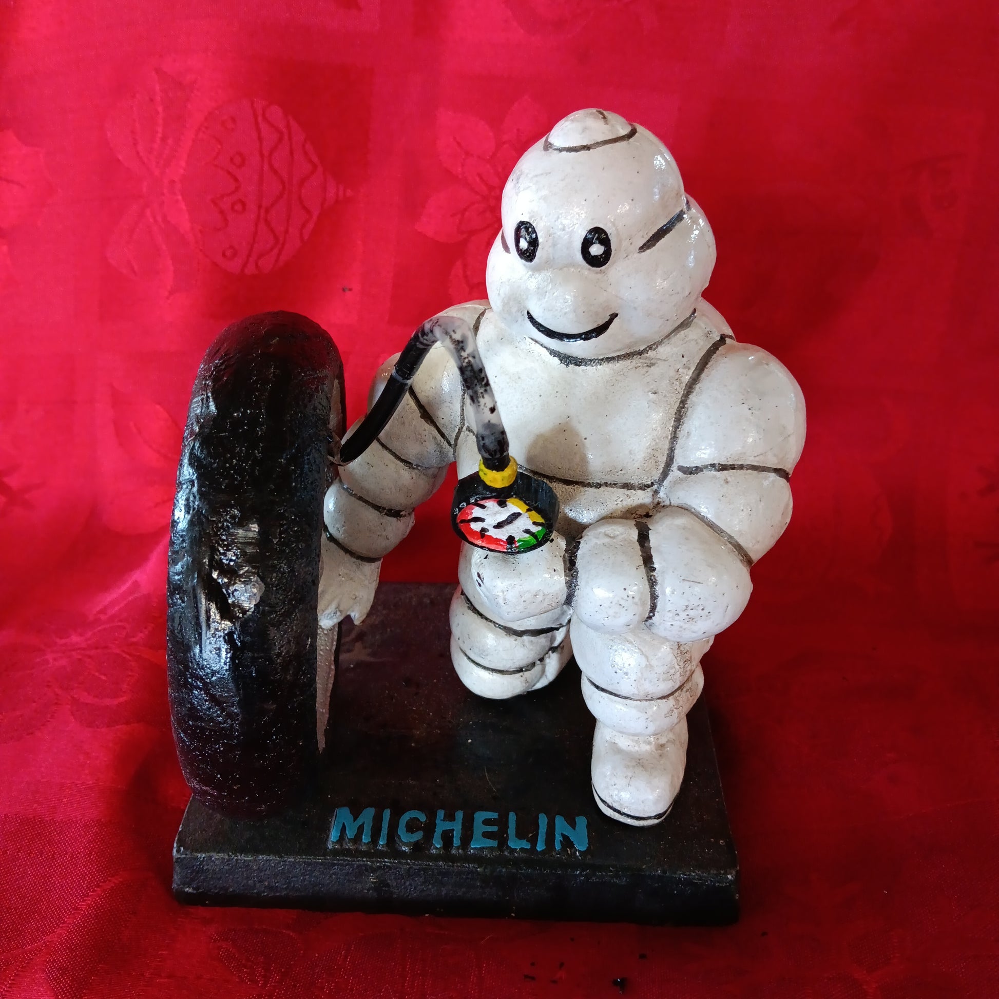 Michelin Figurine - Cast Iron Michelin Man Tire Guage Advertising Piece-Jantiques LLC.