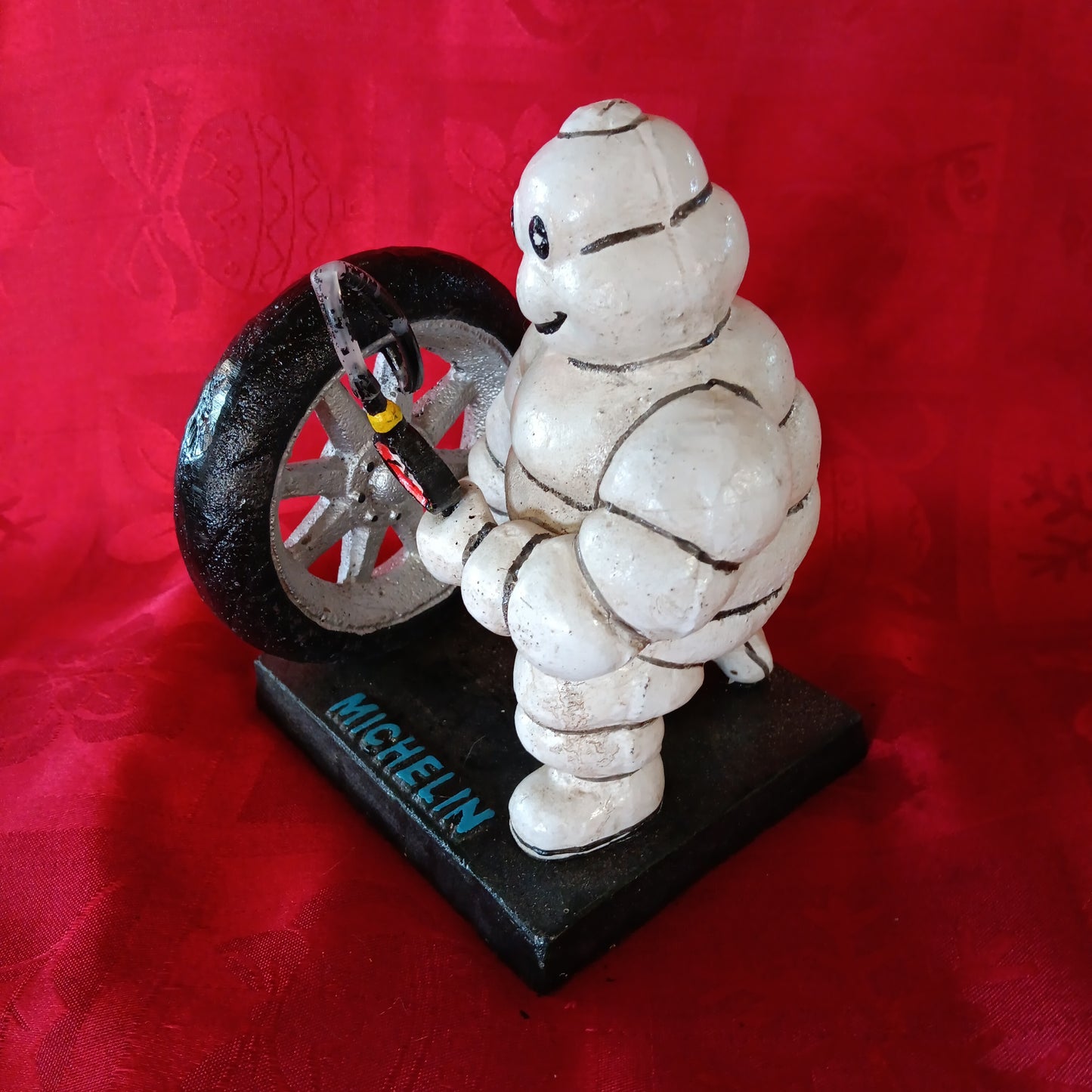 Michelin Figurine - Cast Iron Michelin Man Tire Guage Advertising Piece-Jantiques LLC.