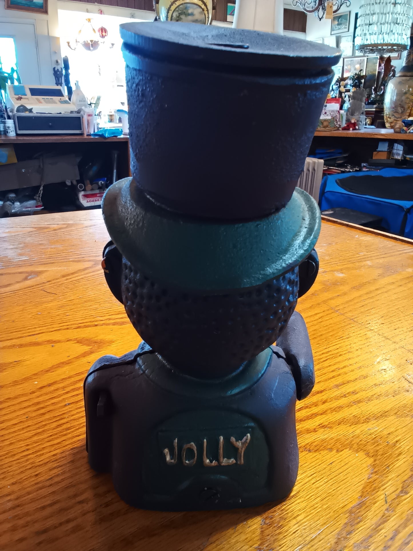 Cast Iron Americana Mechanical Bank Man wearing a Top Hat