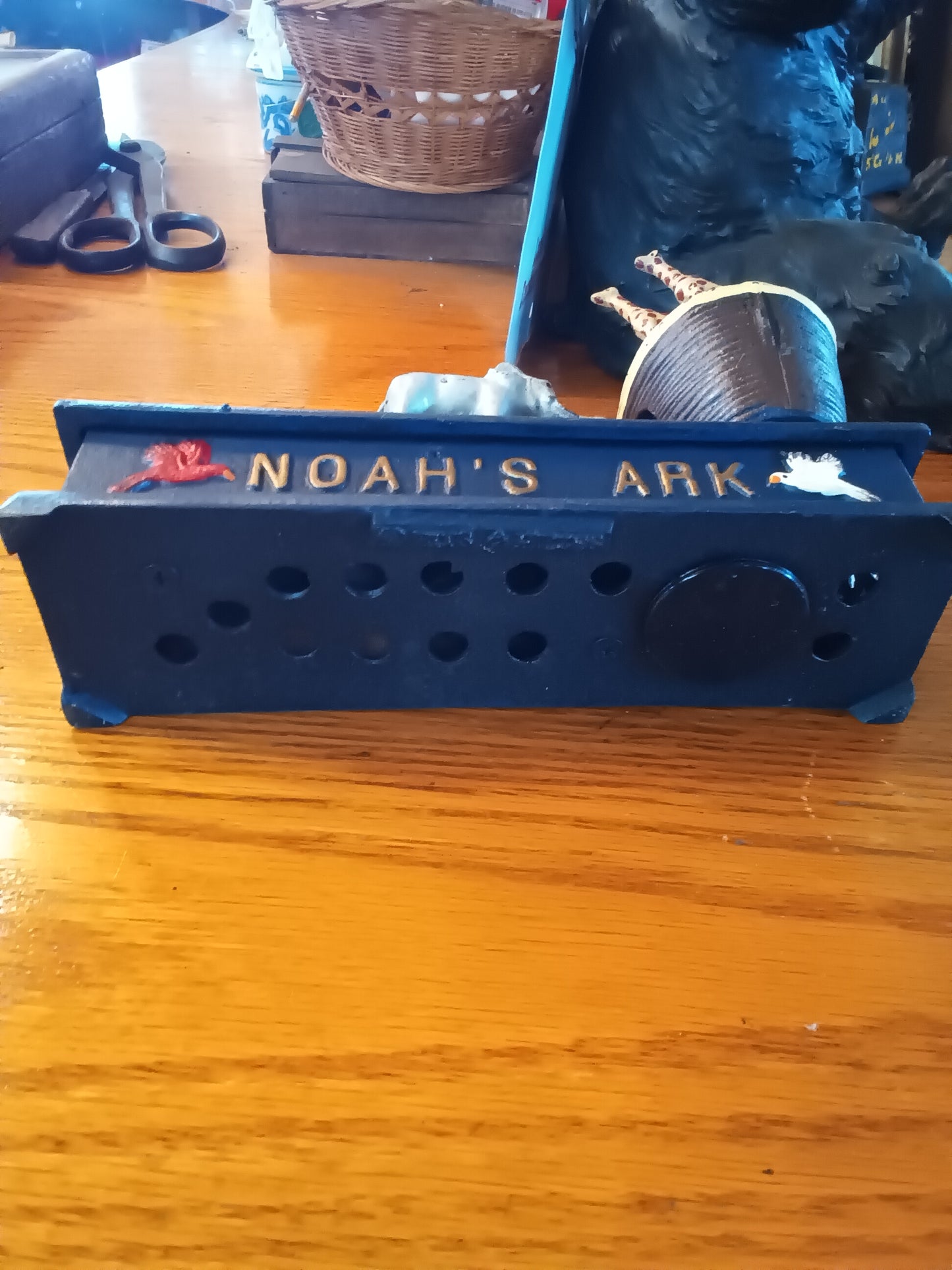 Cast Iron mechanical Noah's Ark  Bank