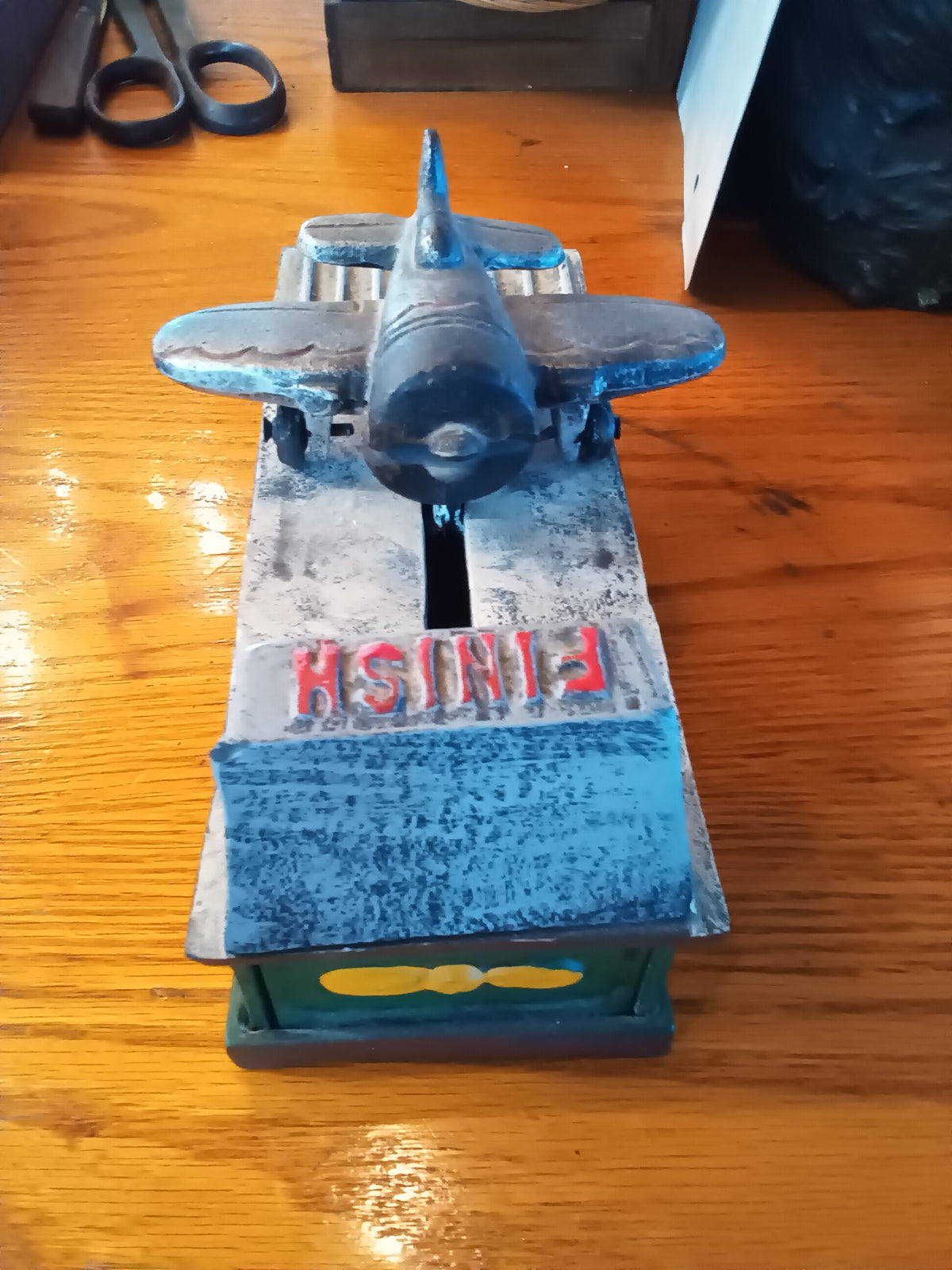 Cast Iron mechanical bank   Racing Ace
